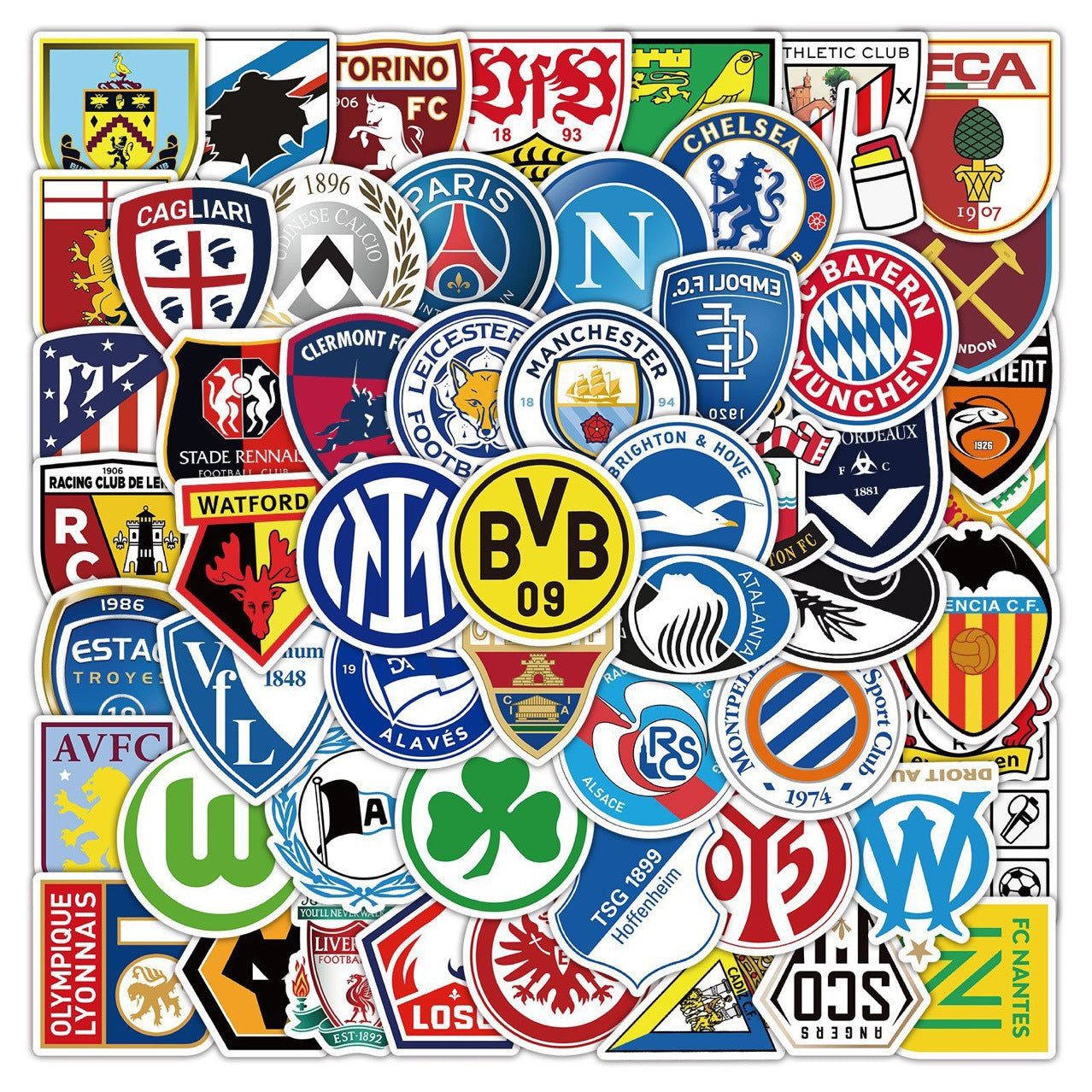 Football club team logo graffiti stickers 50 Pcs