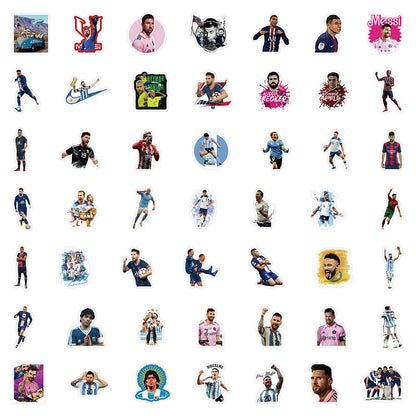 Football Stars Graffiti Stickers – 52 Pcs Set