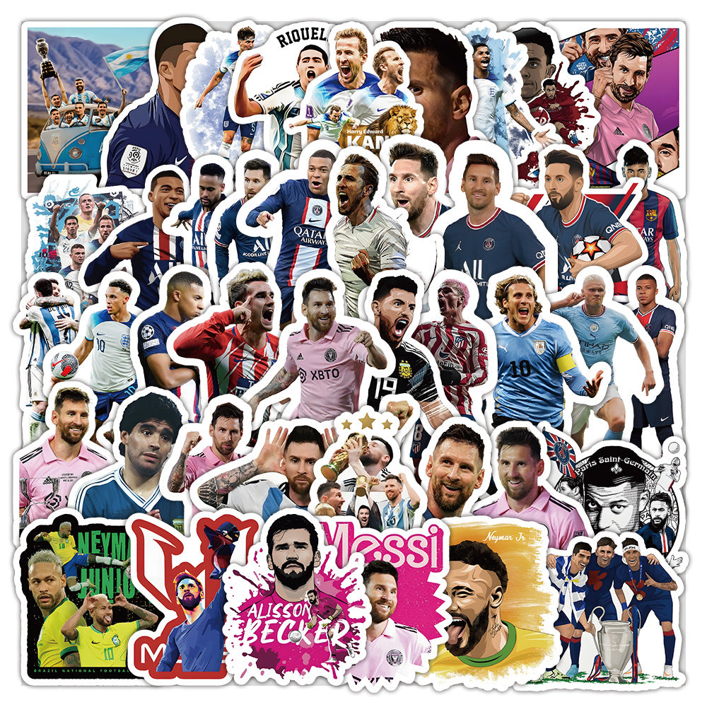 Football Stars Graffiti Stickers – 52 Pcs Set