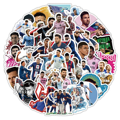Football Stars Graffiti Stickers – 52 Pcs Set