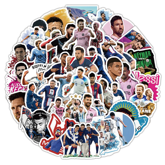 Football Stars Graffiti Stickers – 52 Pcs Set