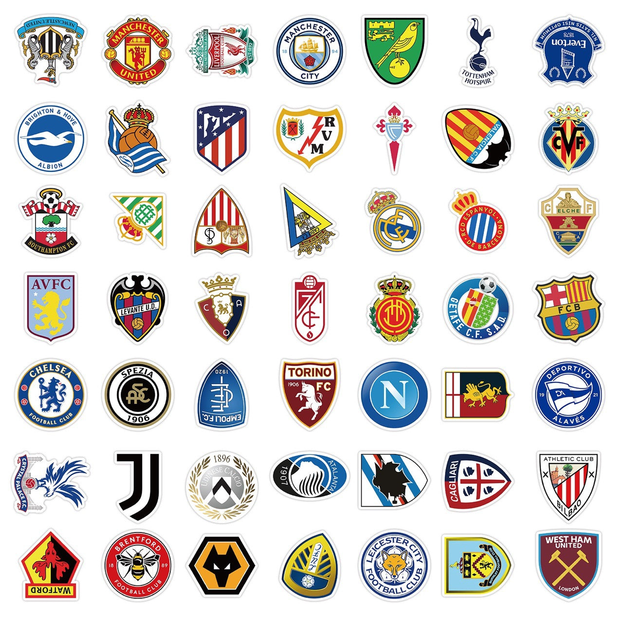 Football club team logo graffiti stickers 50 Pcs