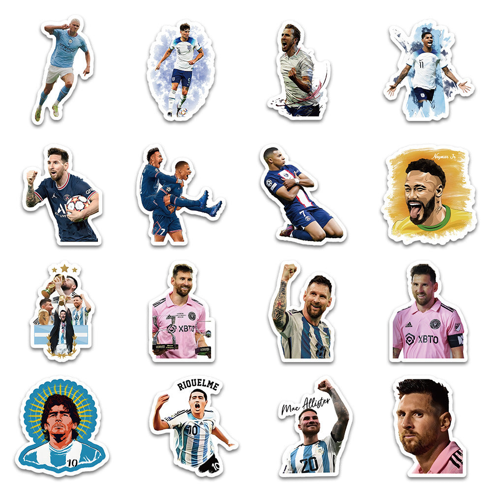 Football Stars Graffiti Stickers – 52 Pcs Set